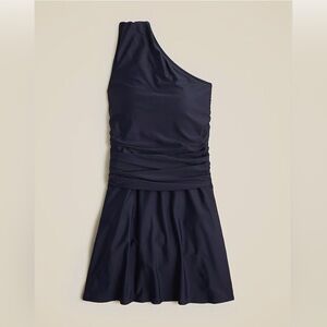 J Crew Ruched One Shoulder Swim Dress